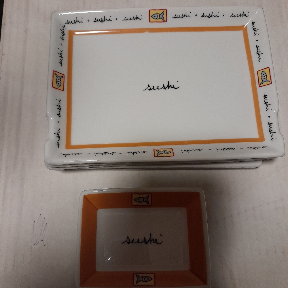 Sushi Plate/Dipping Dish Set